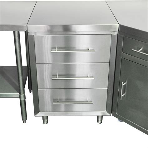 stainless steel 3 drawer cabinet